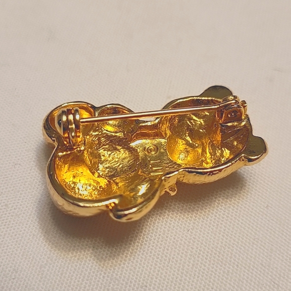 Vintage JJ Jonette Goldtone Bear Brooch - Picture 7 of 7